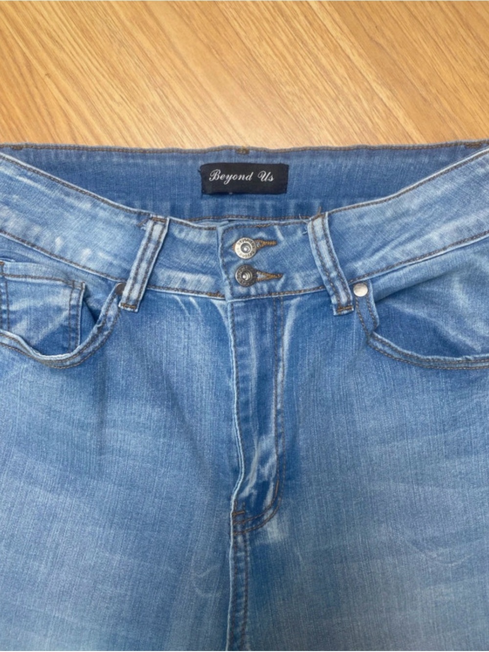 Beyond us - size 14 - Women's Light Blue Denim Jeans - Casual Skinny Fit EUC - Picture 3 of 6